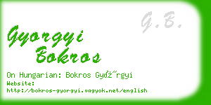 gyorgyi bokros business card